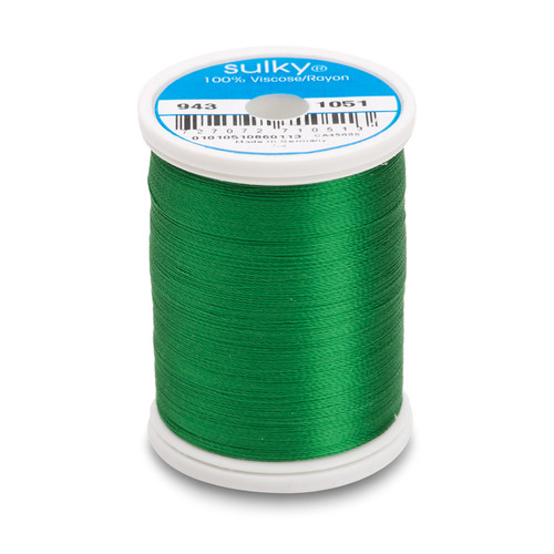 Sulky 40 Wt. Rayon Thread- True Green - 850 yd. Spool